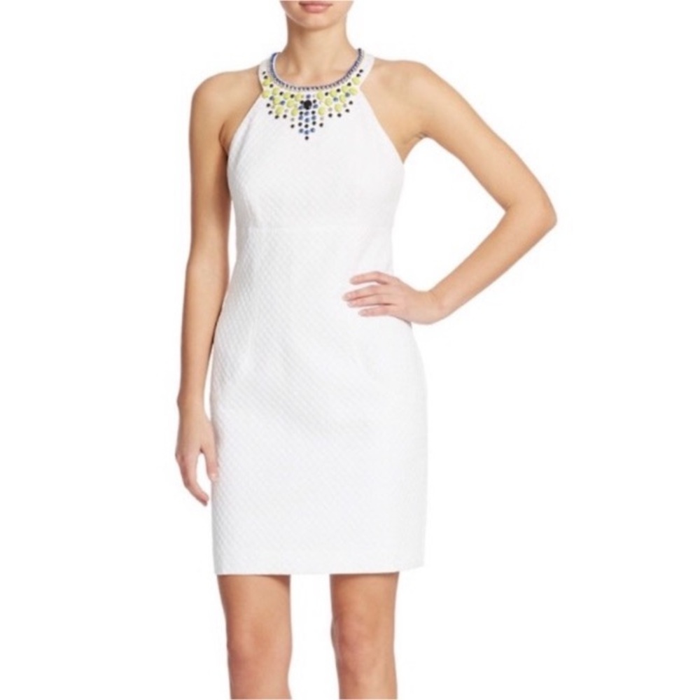 White midi dress